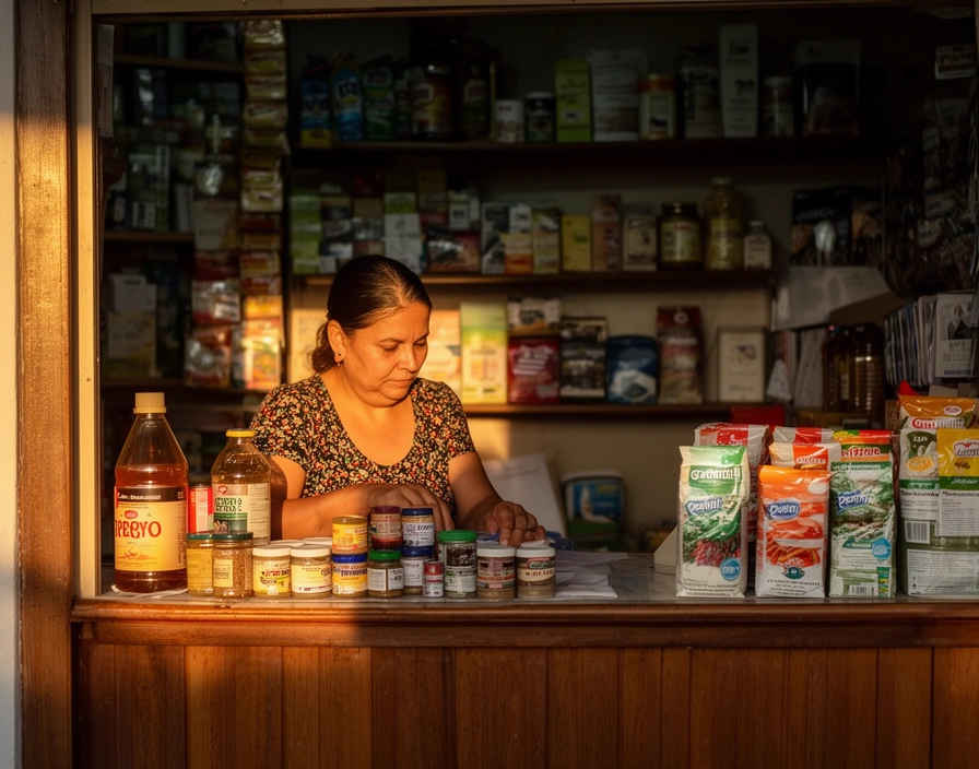 Mostrador de un comercio de barrio